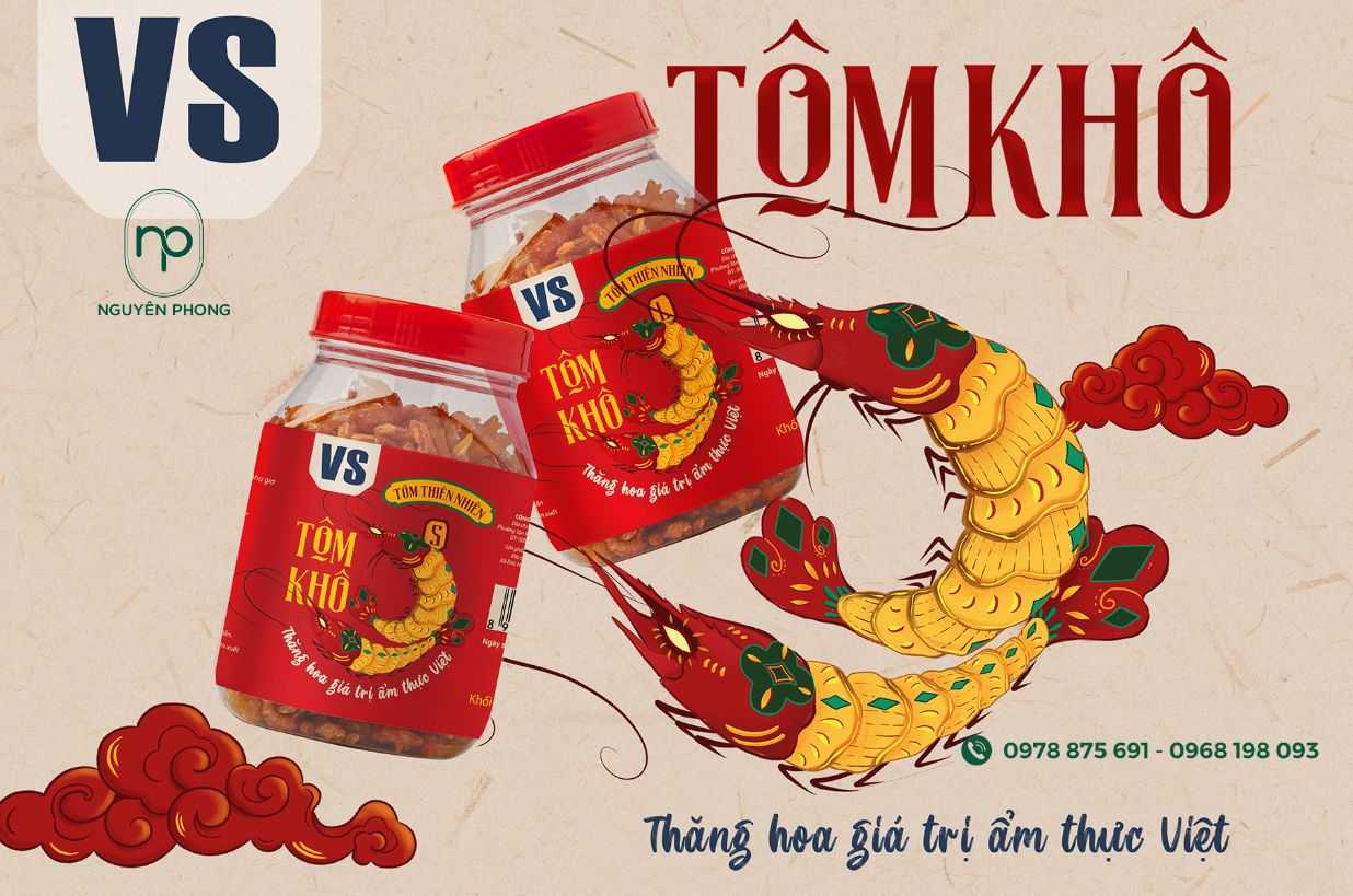 Tem nhãn tôm khô giá rẻ, chất lượng - Lấy ngay trong ngày